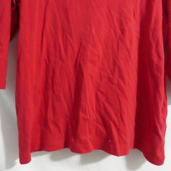 TRADITION | large 14-16 | Red Pullover Shirt With Lace-Up Front | 100% Cotton - Picture 8 of 15